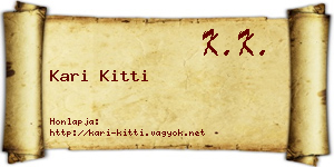 Kari Kitti névjegykártya